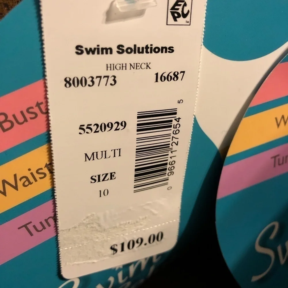 SWIM Solutions Play High Neck 1-Piece Swimsuit NWT - Picture 3 of 5